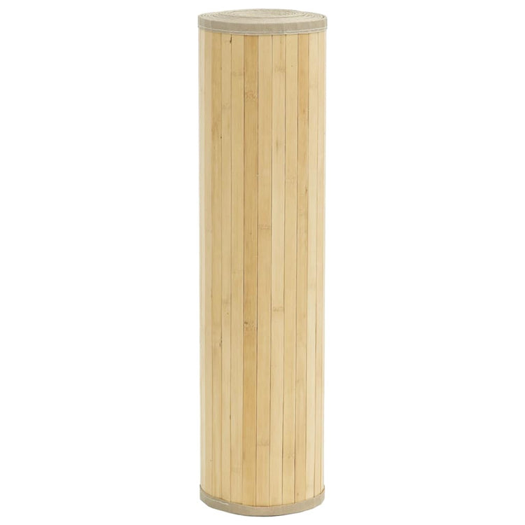 Vidaxl vloerkleed rechthoekig 80x300 cm bamboe lichtnaturel
