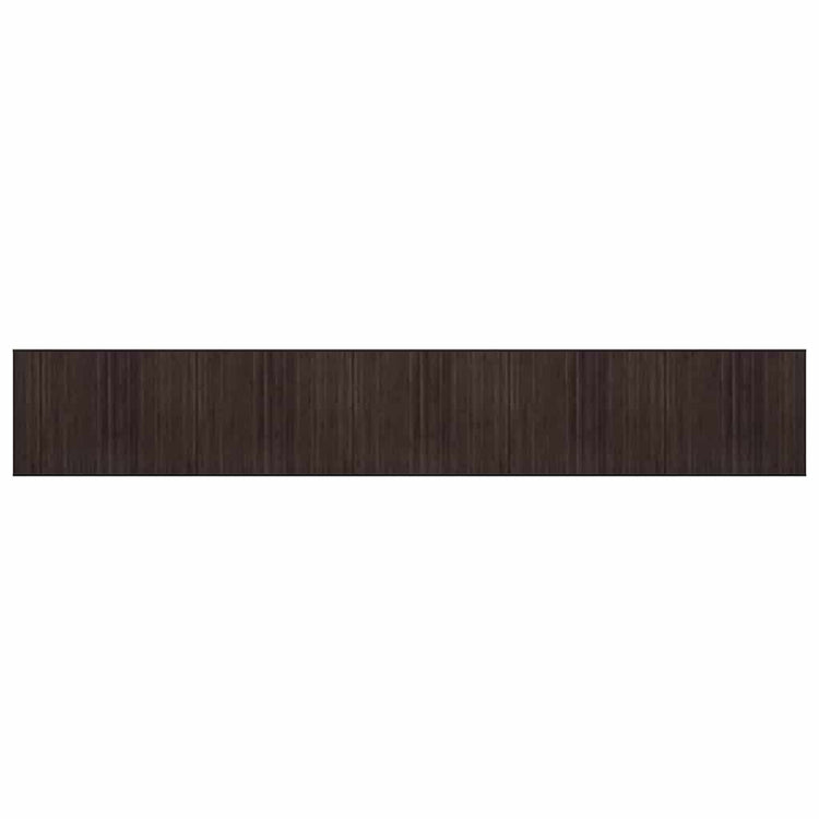 Vidaxl vloerkleed rechthoekig 80x1000 cm bamboe donkerbruin