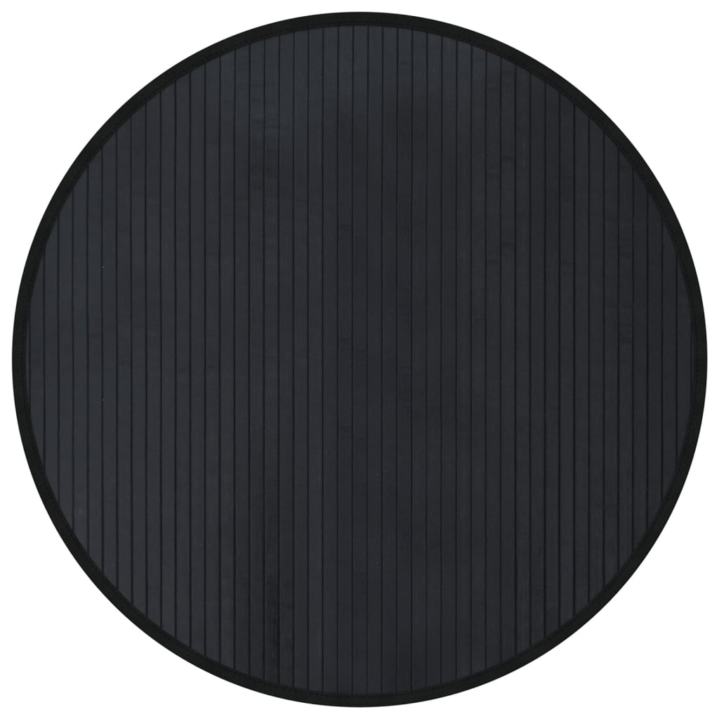 Vidaxl vloerkleed rond 80 cm bamboe zwart
