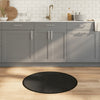 Vidaxl vloerkleed rond 80 cm bamboe zwart