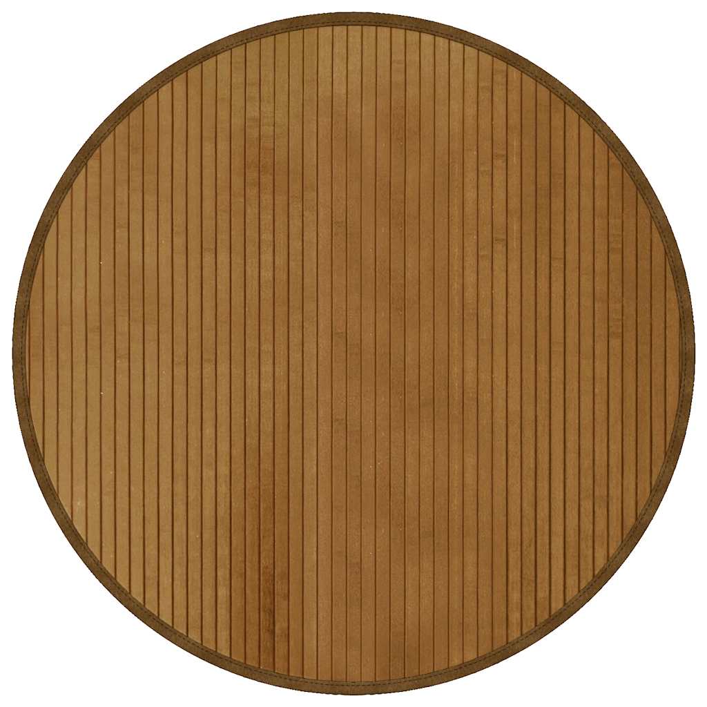 Vidaxl vloerkleed rond 80 cm bamboe bruin