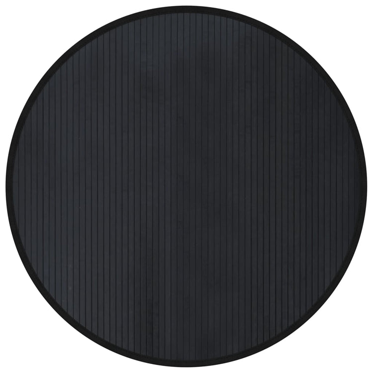 Vidaxl vloerkleed rond 100 cm bamboe zwart