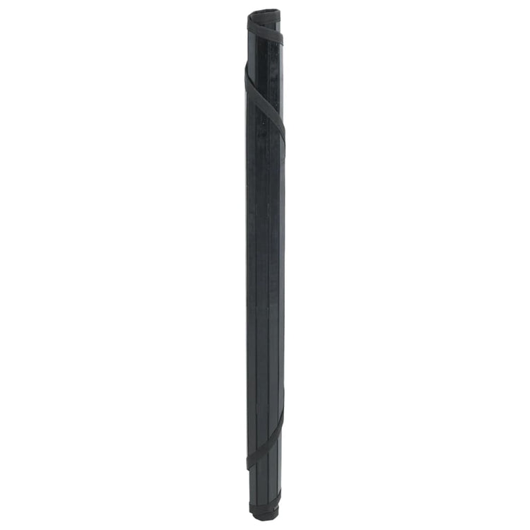 Vidaxl vloerkleed rond 100 cm bamboe zwart