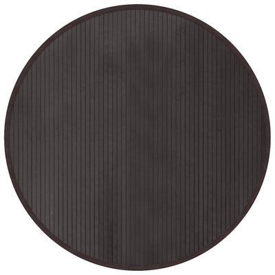 Vidaxl vloerkleed rond 100 cm bamboe donkerbruin