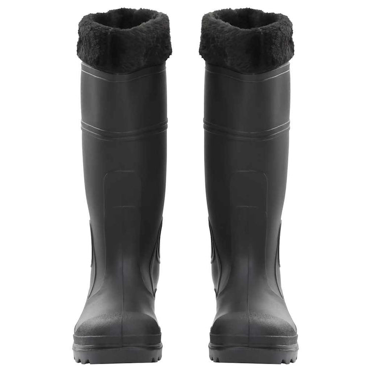 Vidaxl regenlaarzen met verwijderbare sokken maat 39 pvc zwart