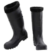 Vidaxl regenlaarzen met verwijderbare sokken maat 41 pvc zwart - afbeelding 2
