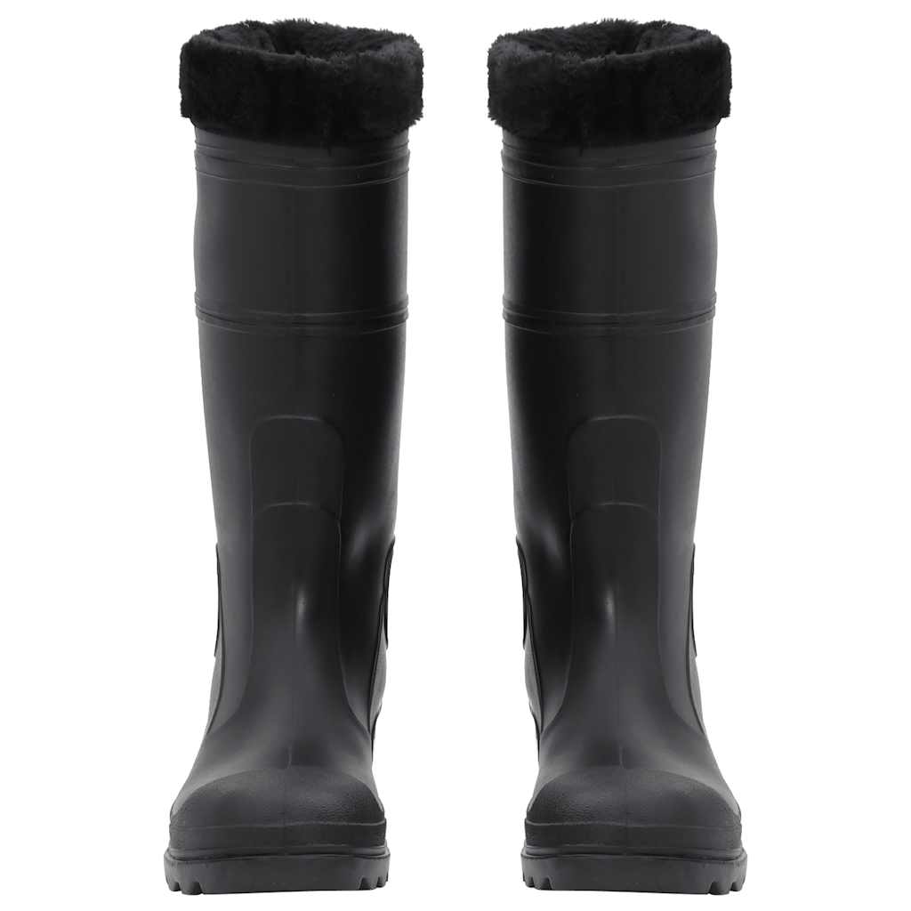 Vidaxl regenlaarzen met verwijderbare sokken maat 41 pvc zwart