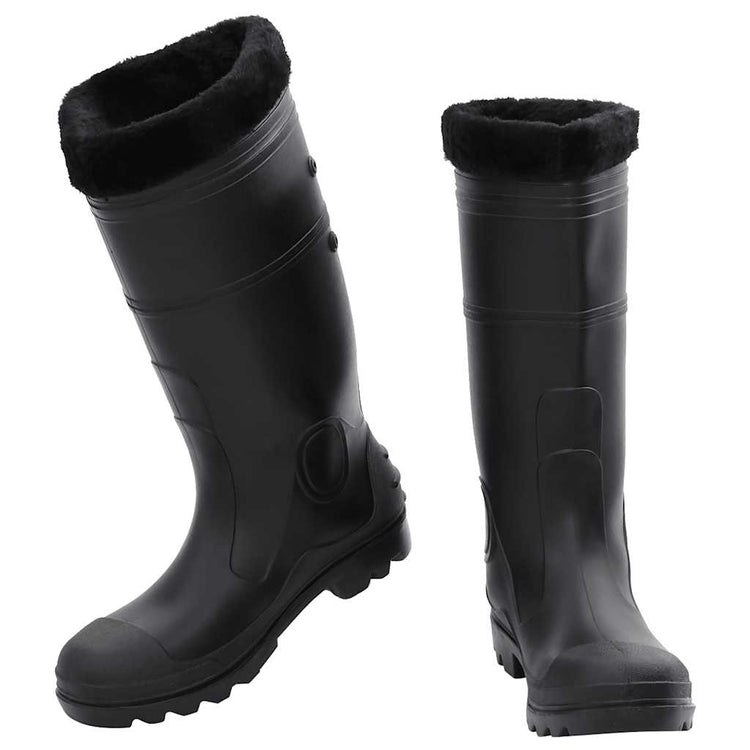 Vidaxl regenlaarzen met verwijderbare sokken maat 43 pvc zwart