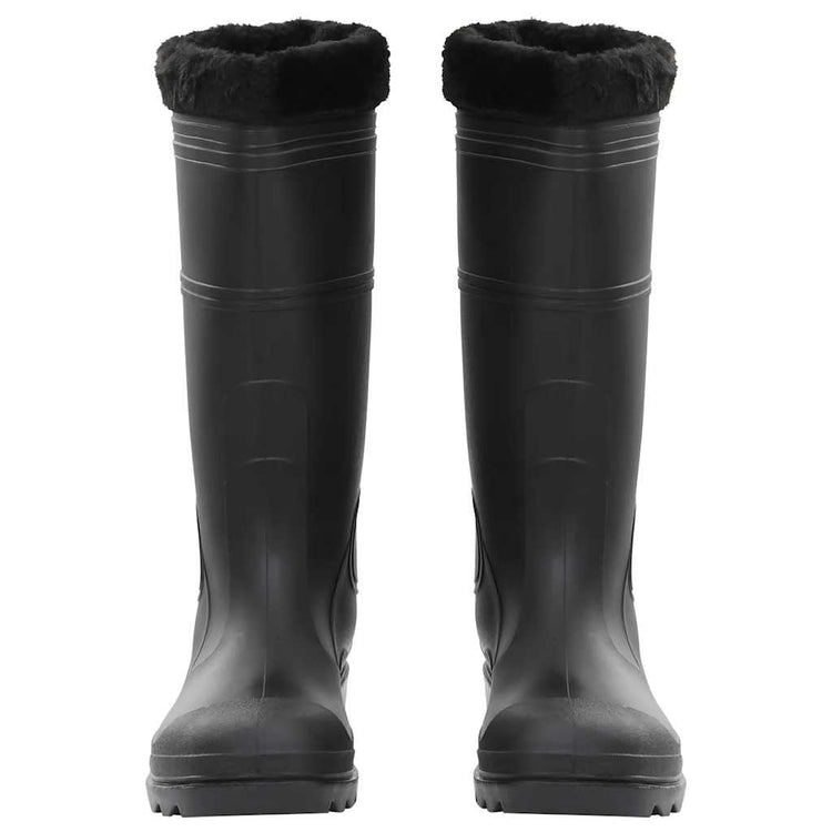 Vidaxl regenlaarzen met verwijderbare sokken maat 44 pvc zwart