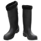 Vidaxl regenlaarzen met verwijderbare sokken maat 45 pvc zwart - afbeelding 2