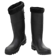 Vidaxl regenlaarzen met verwijderbare sokken maat 45 pvc zwart - afbeelding 2