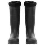 Vidaxl regenlaarzen met verwijderbare sokken maat 45 pvc zwart - afbeelding 3
