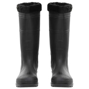 Vidaxl regenlaarzen met verwijderbare sokken maat 45 pvc zwart - afbeelding 3