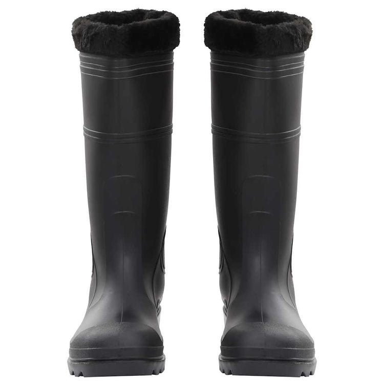 Vidaxl regenlaarzen met verwijderbare sokken maat 46 pvc zwart