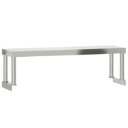 Vidaxl verhoging voor werktafel 110x30x35 cm roestvrij staal - afbeelding 2