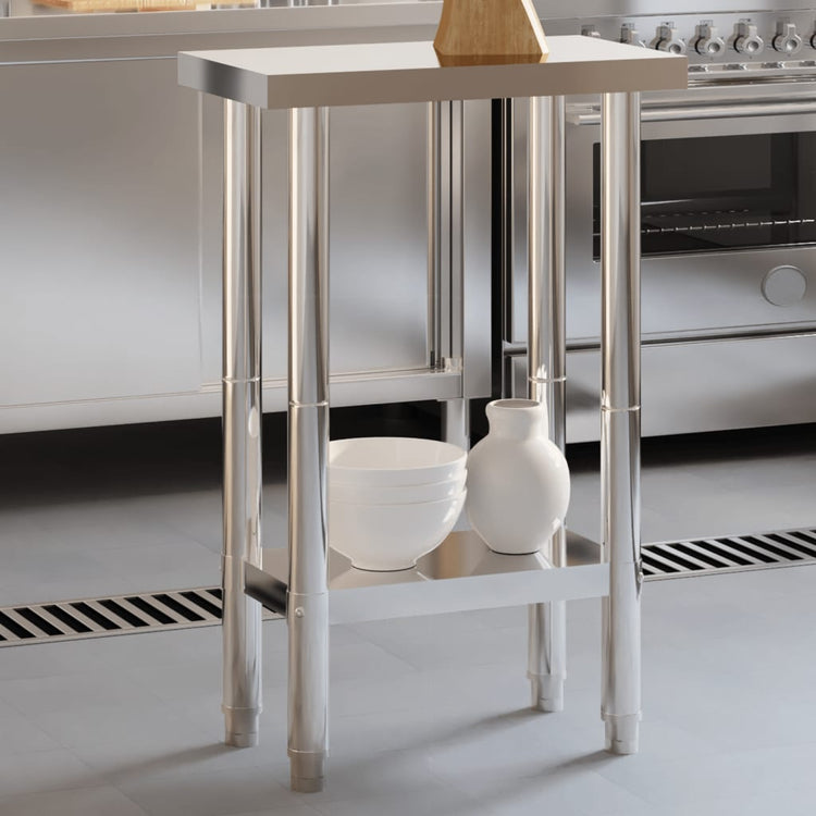 Vidaxl keukenwerktafel 55x55x85 cm roestvrij staal