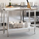 Vidaxl keukenwerktafel 110x55x85 cm roestvrij staal
