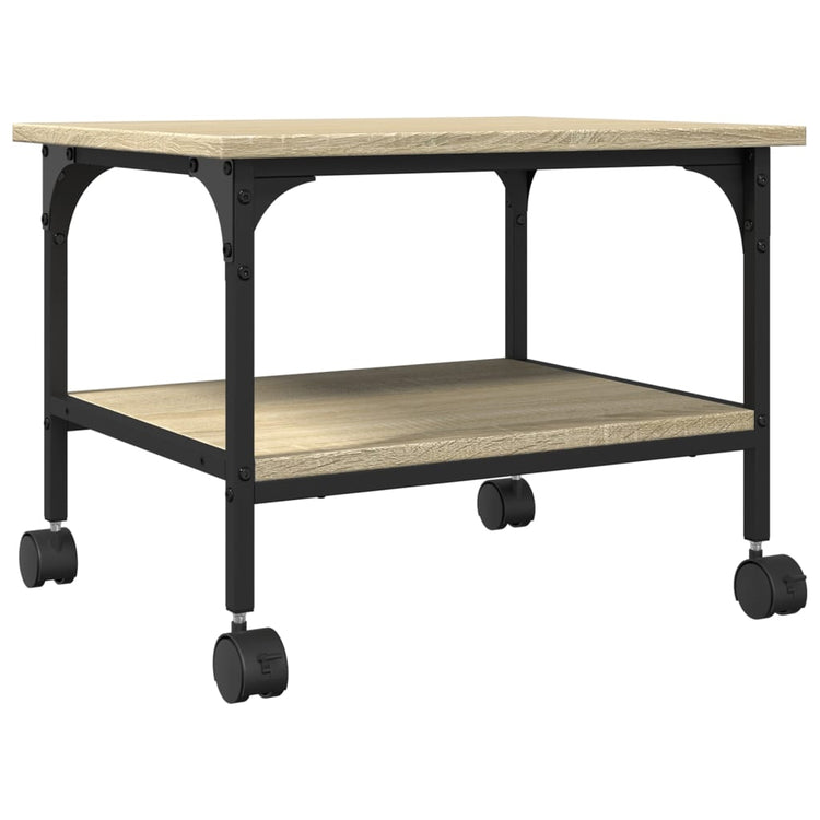 Vidaxl printerkastje 2-laags 50x40x38 cm bewerkt hout sonoma eiken