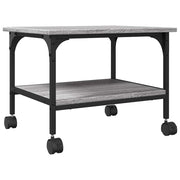 Vidaxl printerkastje 2-laags 50x40x38 cm bewerkt hout grijs sonoma - afbeelding 2