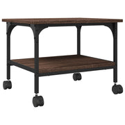 Vidaxl printerkastje 2-laags 50x40x38 cm bewerkt hout bruin eiken - afbeelding 2
