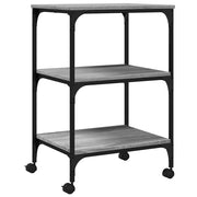 Vidaxl printerkastje 3-laags 50x41x75 cm bewerkt hout grijs sonoma - afbeelding 2