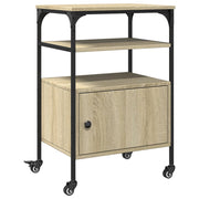 Vidaxl printerkastje 3-laags 50x40x76 cm bewerkt hout sonoma eiken - afbeelding 2