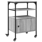 Vidaxl printerkastje 3-laags 50x40x76 cm bewerkt hout grijs sonoma - afbeelding 2