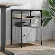 Vidaxl printerkastje 3-laags 50x40x76 cm bewerkt hout grijs sonoma - afbeelding 3