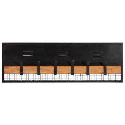 Vidaxl wandkapstok 90x11x30 cm massief mangohout mango
