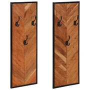 Vidaxl kapstokken 2 st 35x1x90 cm massief acaciahout - afbeelding 1