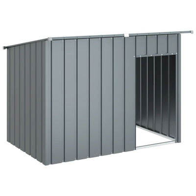 Vidaxl hondenhok met dak 153x91x110 cm staal antracietkleurig