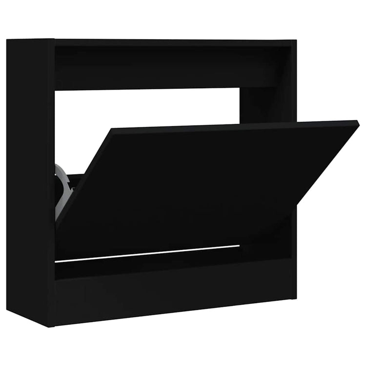 Vidaxl schoenenkast 60x21x57 cm bewerkt hout zwart