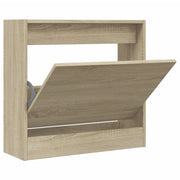Vidaxl schoenenkast 60x21x57 cm bewerkt hout sonoma eikenkleurig - afbeelding 2