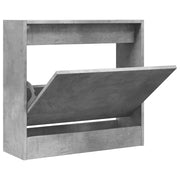 Vidaxl schoenenkast 60x21x57 cm bewerkt hout betongrijs - afbeelding 2