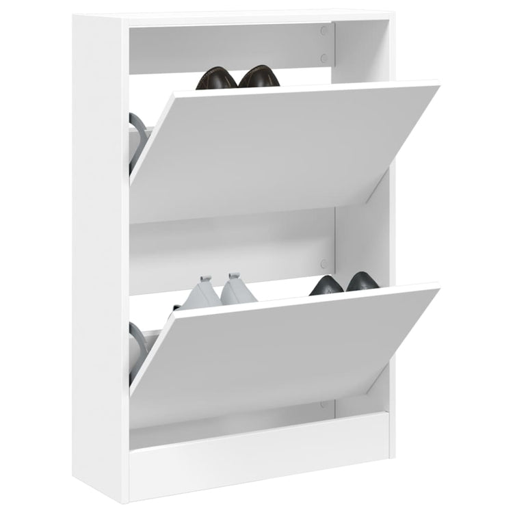 Vidaxl schoenenkast 60x21x87,5 cm bewerkt hout wit