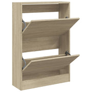 Vidaxl schoenenkast 60x21x87,5 cm bewerkt hout sonoma eikenkleurig - afbeelding 2