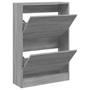 Vidaxl schoenenkast 60x21x87,5 cm bewerkt hout grijs sonoma eikenkleur - afbeelding 2