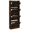 Vidaxl schoenenkast 60x21x163,5 cm bewerkt hout gerookt eikenkleurig