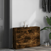 Vidaxl schoenenkast 80x21x57 cm bewerkt hout gerookt eikenkleurig - afbeelding 3