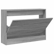 Vidaxl schoenenkast 80x21x57 cm bewerkt hout grijs sonoma eikenkleur - afbeelding 2