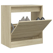 Vidaxl schoenenkast 60x34x63,5 cm bewerkt hout sonoma eikenkleurig - afbeelding 1