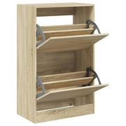 Vidaxl schoenenkast 60x34x96,5 cm bewerkt hout sonoma eikenkleurig - afbeelding 2