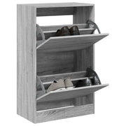 Vidaxl schoenenkast 60x34x96,5 cm bewerkt hout grijs sonoma eikenkleur - afbeelding 1