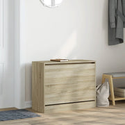Vidaxl schoenenkast 80x34x63 cm bewerkt hout sonoma eikenkleurig - afbeelding 3