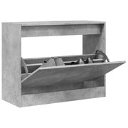 Vidaxl schoenenkast 80x34x63 cm bewerkt hout betongrijs - afbeelding 1