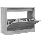 Vidaxl schoenenkast 80x34x63 cm bewerkt hout grijs sonoma eikenkleurig - afbeelding 1