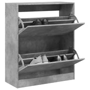 Vidaxl schoenenkast 80x34x96,5 cm bewerkt hout betongrijs - afbeelding 1
