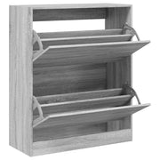 Vidaxl schoenenkast 80x34x96,5 cm bewerkt hout grijs sonoma eikenkleur - afbeelding 2