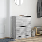 Vidaxl schoenenkast 80x34x96,5 cm bewerkt hout grijs sonoma eikenkleur - afbeelding 3