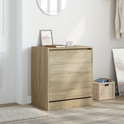 Vidaxl schoenenkast 60x42x69 cm bewerkt hout sonoma eikenkleurig - afbeelding 3